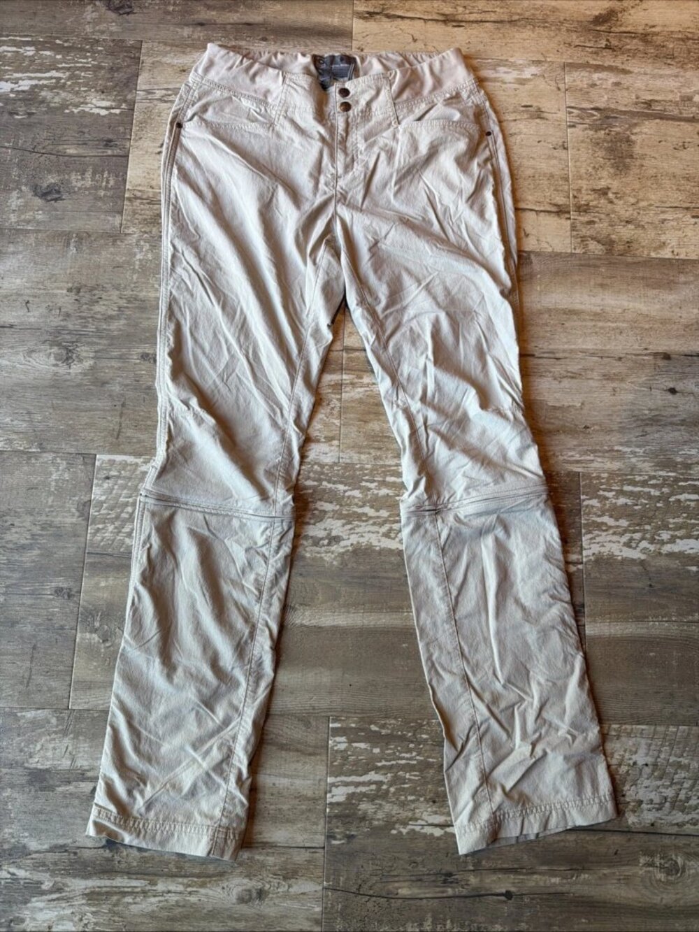 ROYAL ROBBINS Tan Khaki Convertible Hiking Insect Shield Pants Women’s 8